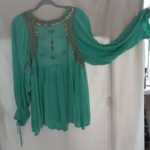 Ananda's Collection, Peasant Tunic or Mini Dress  Bohemian NWT